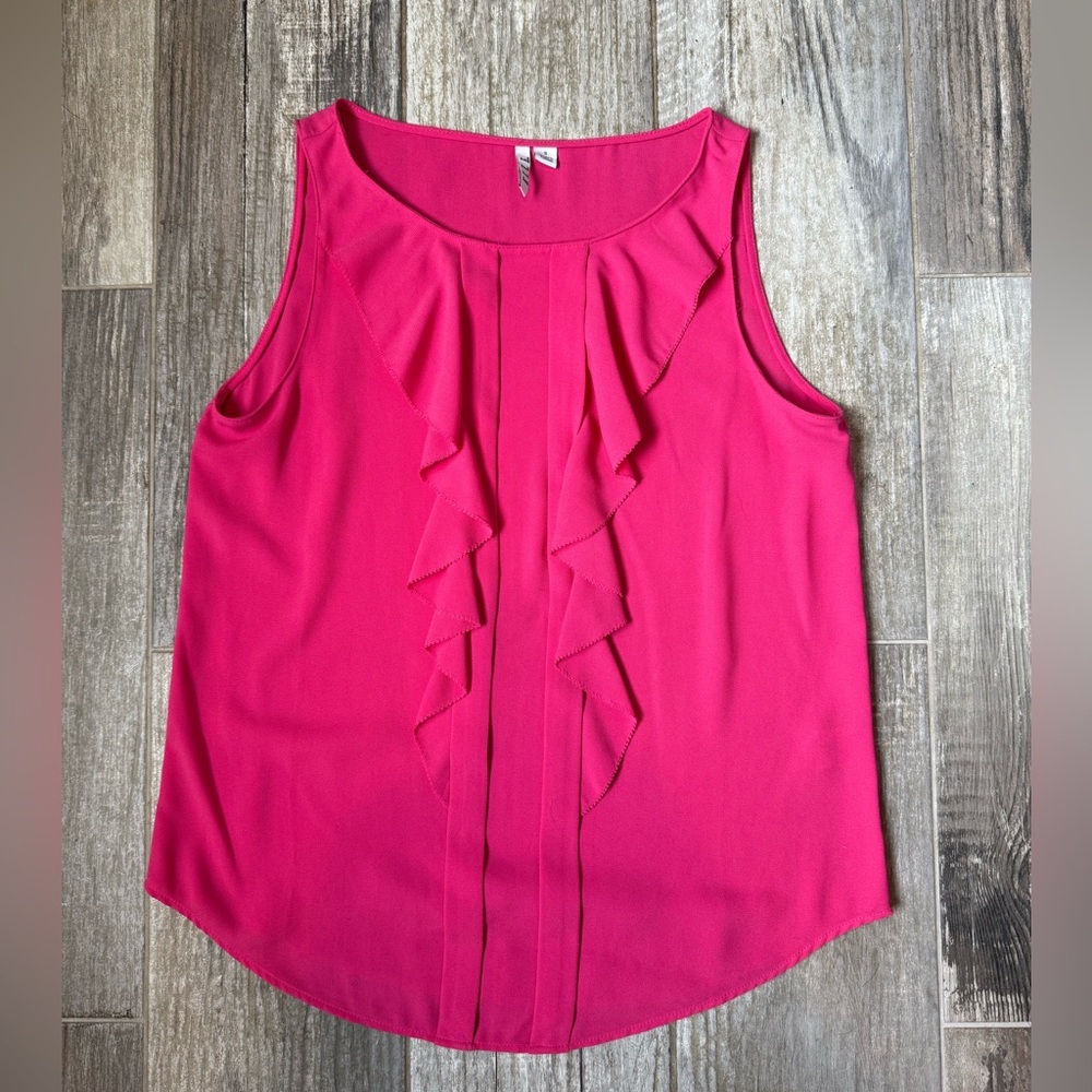 Elle Fuchsia Ruffle Blouse